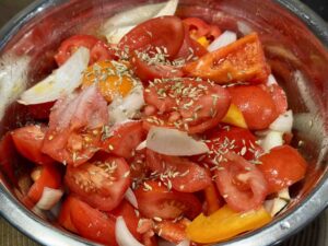 Potage tomate fraiches et poivrons grillés Ingrédients Isabelle Côté nutritionniste